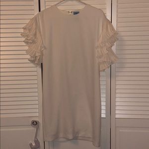 CeCe dress off white cream flutter sleeves size 2